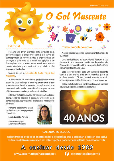Externato Sol Nascente - Jornal O Sol Nascente N.º03