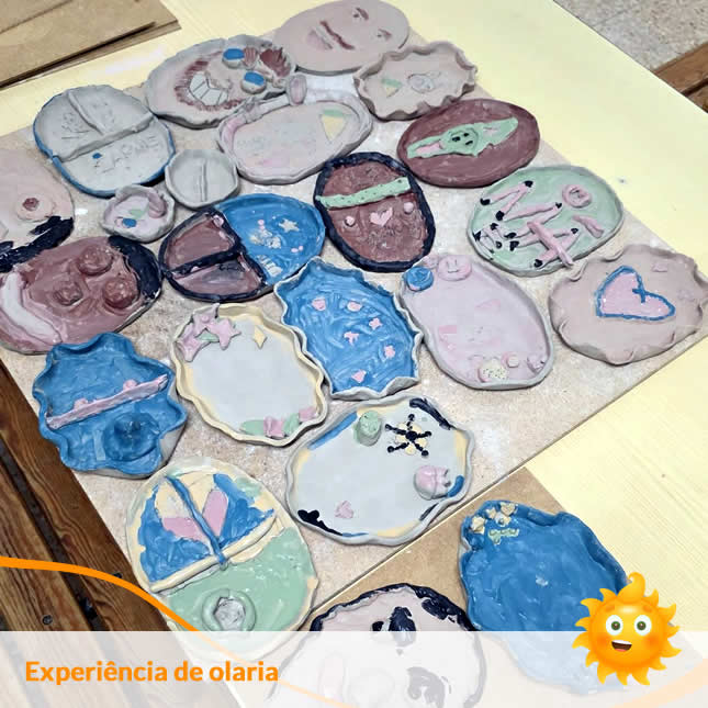 As comemorações do Dia da Criança continuaram com uma experiência de olaria